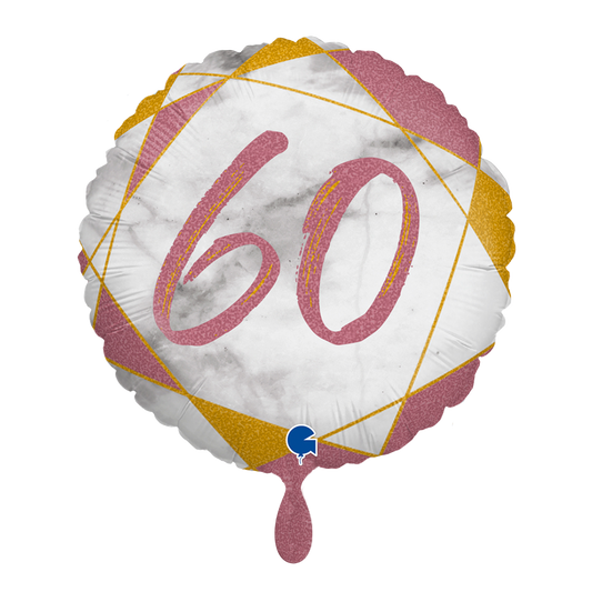 1 Balloon - Marble Mate 60 Rose Gold
