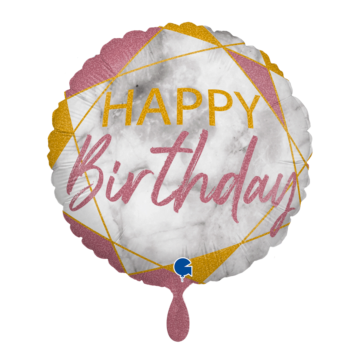 1 Balloon - Marble Mate HB Rose Gold