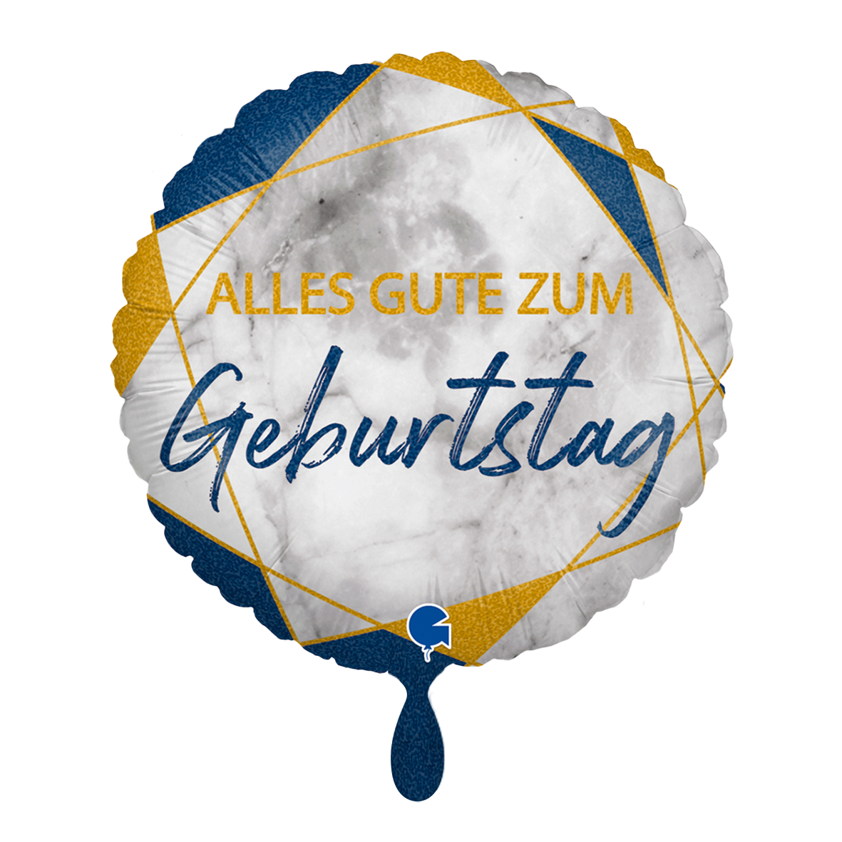 1 Balloon - Marble Mate Geburtstag Blue