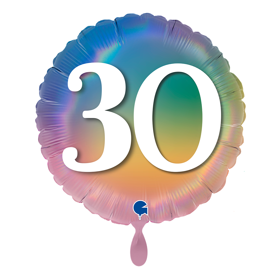 1 Balloon - Happy 30 Colourful Rainbow