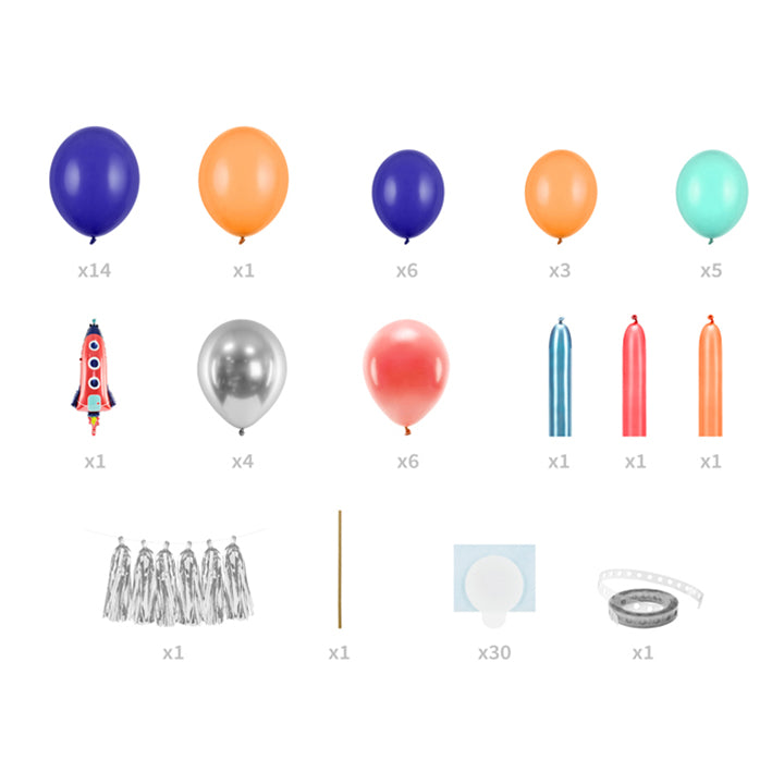 1 Ballonset - Ballongirlande - Rocket