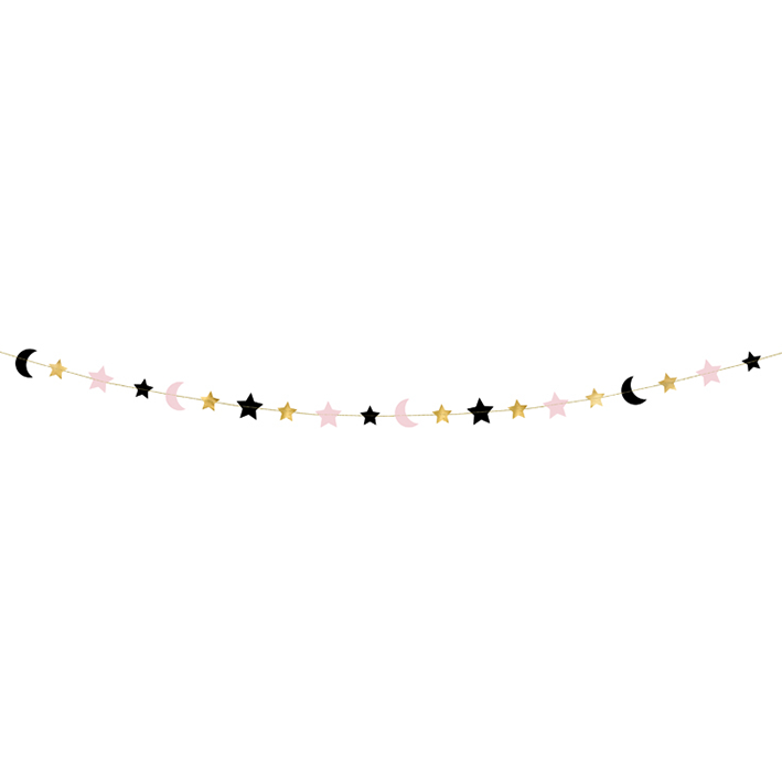 1 Papiergirlande - 1,9m - Stars & Moon