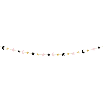 1 Papiergirlande - 1,9m - Stars & Moon