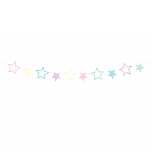1 Bannergirlande - Unicorn Stars