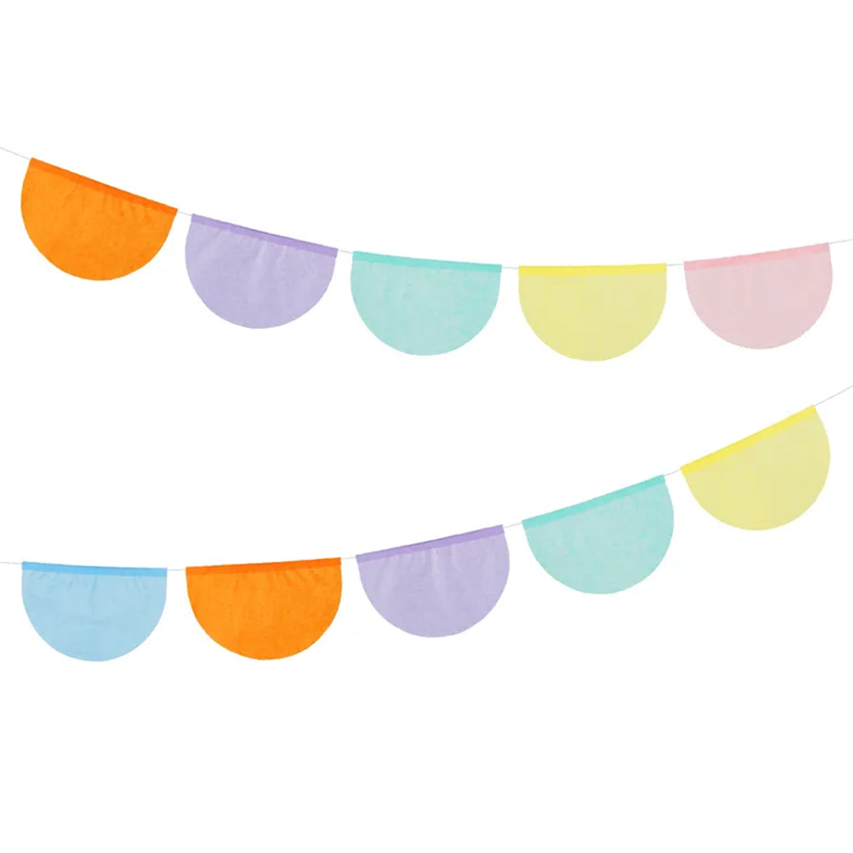 1 Girlande - Seidenpapier - Pastell