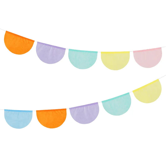 1 Girlande - Seidenpapier - Pastell