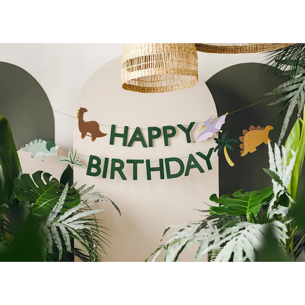 1 Bannergirlande - Happy Birthday - Dinosaurier