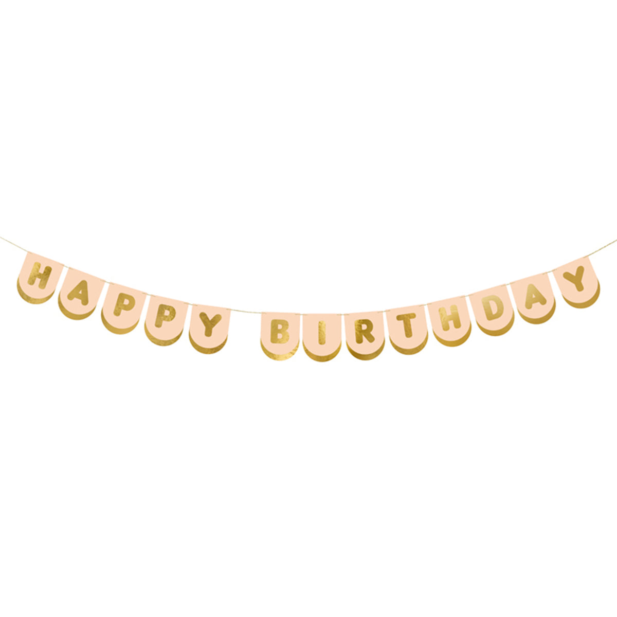 1 Bannergirlande - Happy Birthday Peach