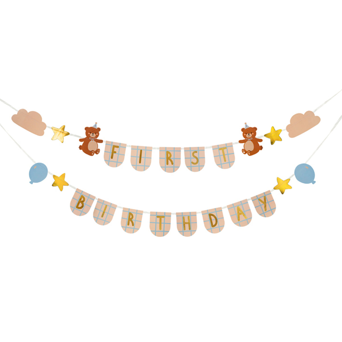 1 Bannergirlande - Happy Birthday Teddy