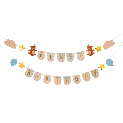 1 Bannergirlande - Happy Birthday Teddy