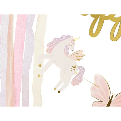 1 Bannergirlande - Happy Birthday Unicorn