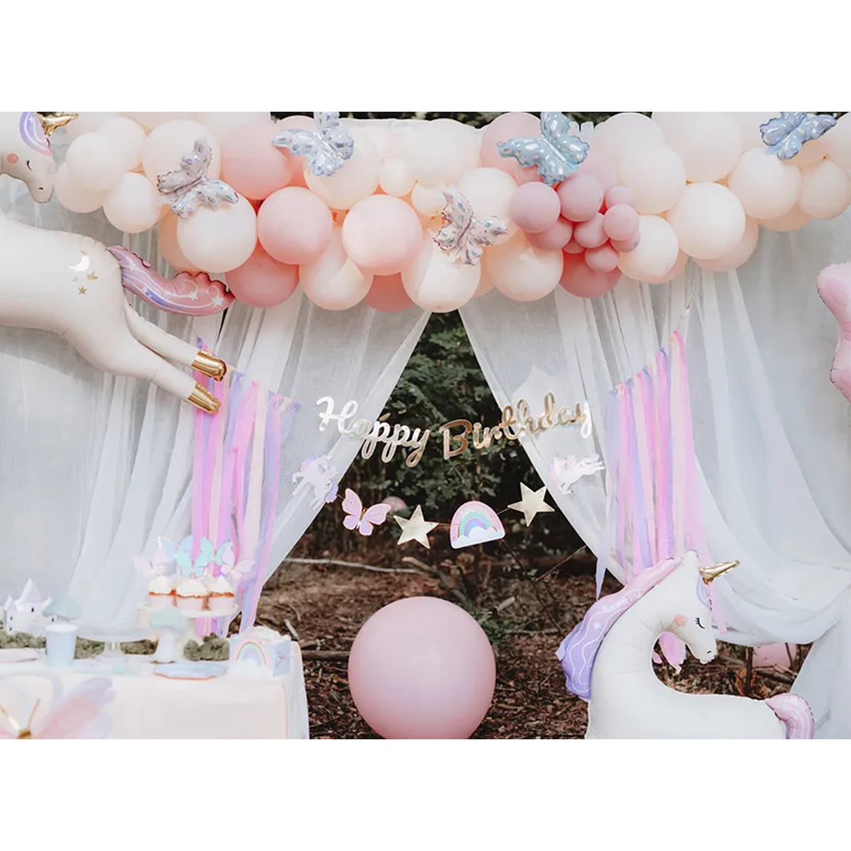 1 Bannergirlande - Happy Birthday Unicorn