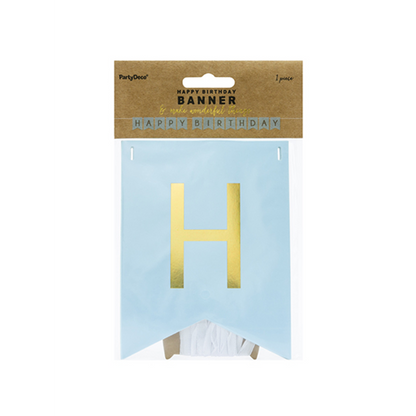 1 Bannergirlande - Happy Birthday - Hellblau