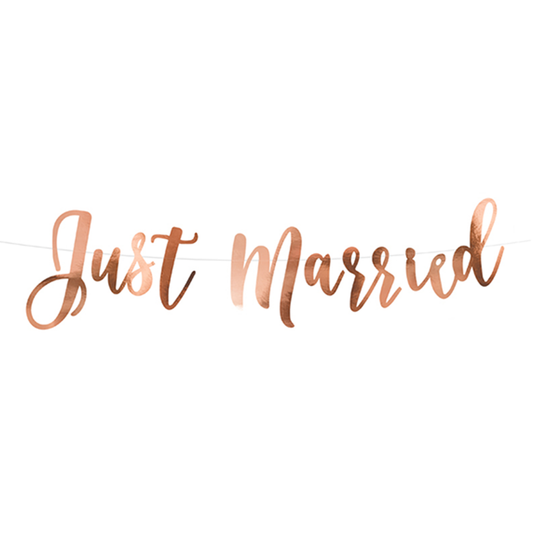 1 Bannergirlande - Just Married - RoseGold