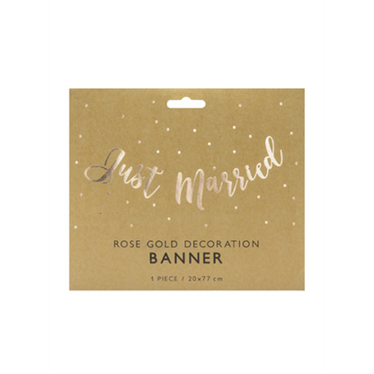 1 Bannergirlande - Just Married - RoseGold