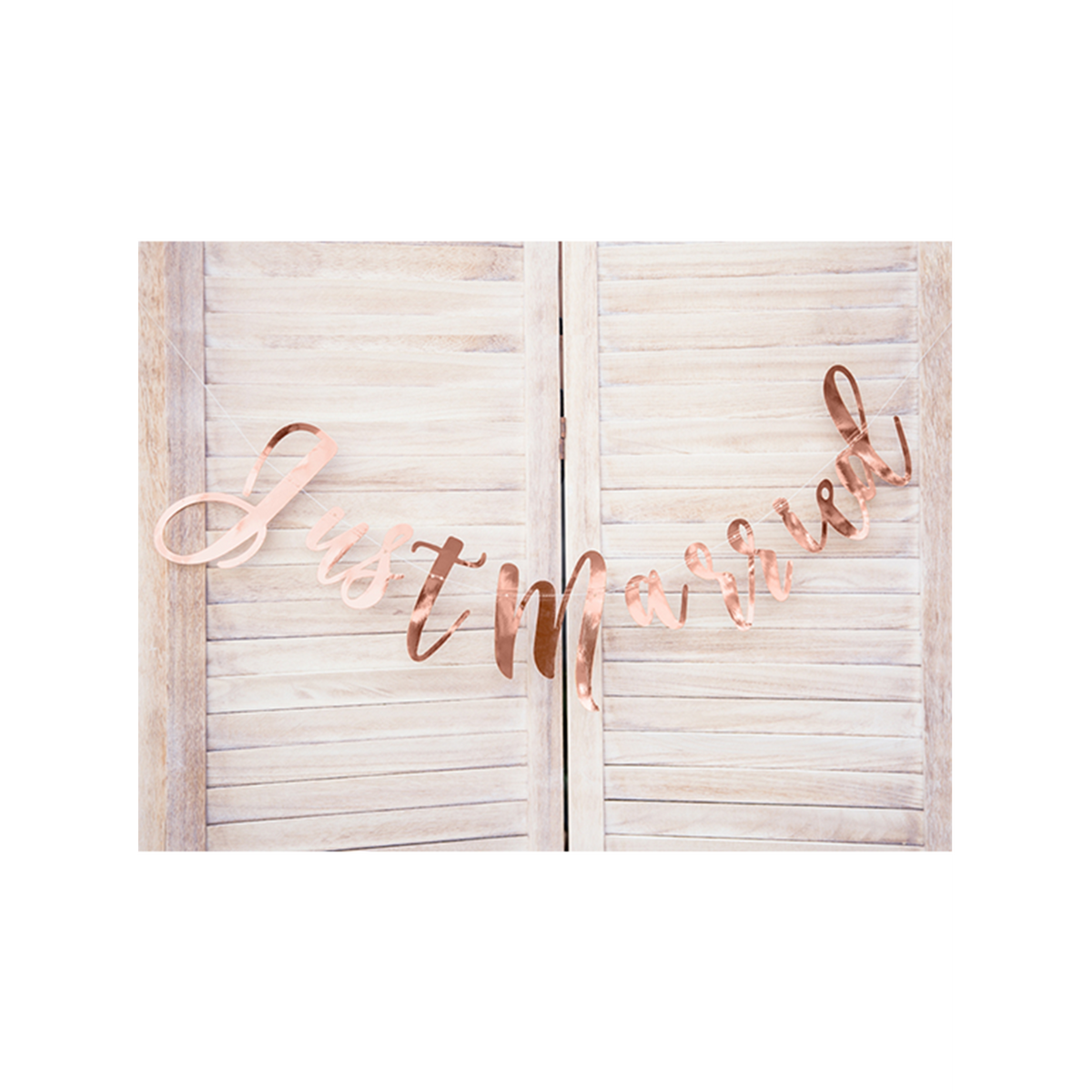 1 Bannergirlande - Just Married - RoseGold