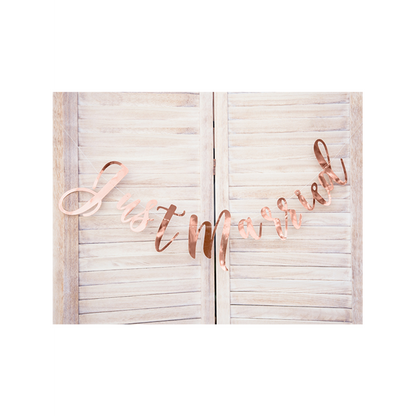 1 Bannergirlande - Just Married - RoseGold