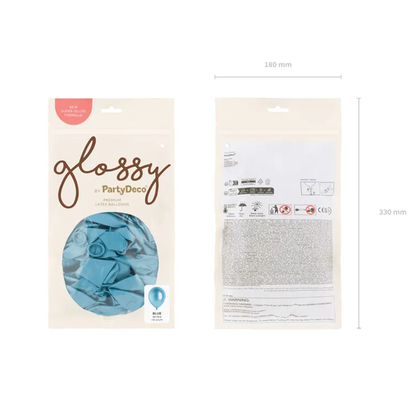 50 Luftballons - Ø 12cm - Glossy - Blau