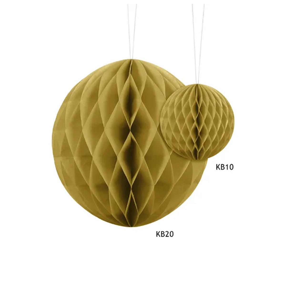 1 Wabenball - Ø 10cm - Gold