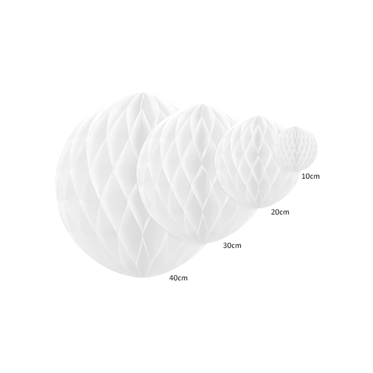 1 Wabenball XXL - Ø 30cm - Weiß