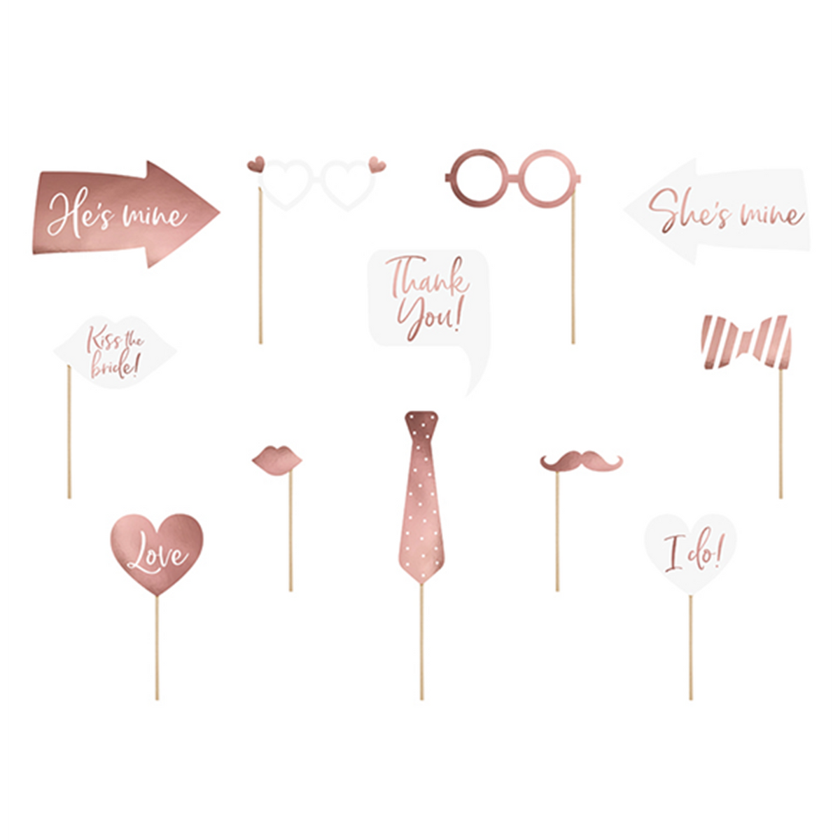1 Photobooth Set - Wedding RoseGold