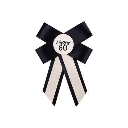 1 Ansteckrosette - 60th Birthday cream-black