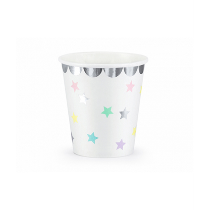 6 Pappbecher Trend - 180ml - Unicorn Stars