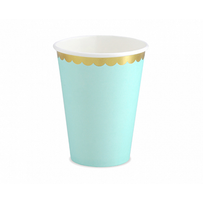 6 Pappbecher Trend - 220ml - Pastell Mint