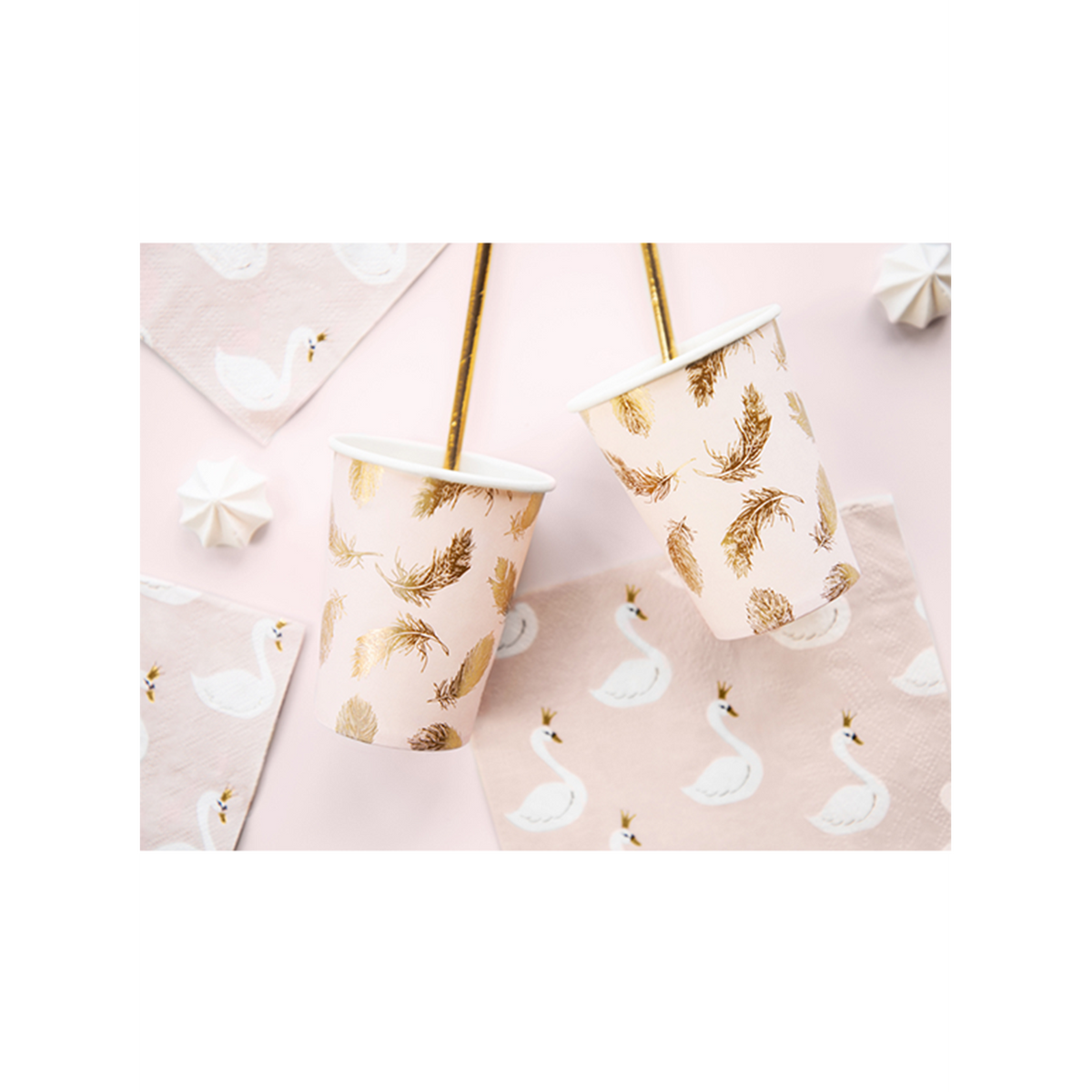 6 Pappbecher Trend - 220ml - Lovely Swan
