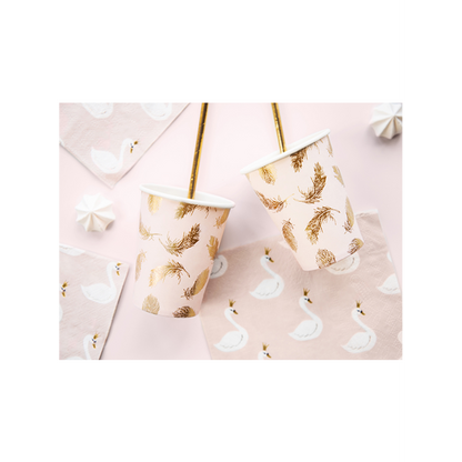 6 Pappbecher Trend - 220ml - Lovely Swan