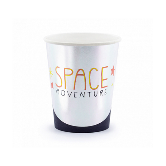 6 Pappbecher Trend - 200ml - Space Party