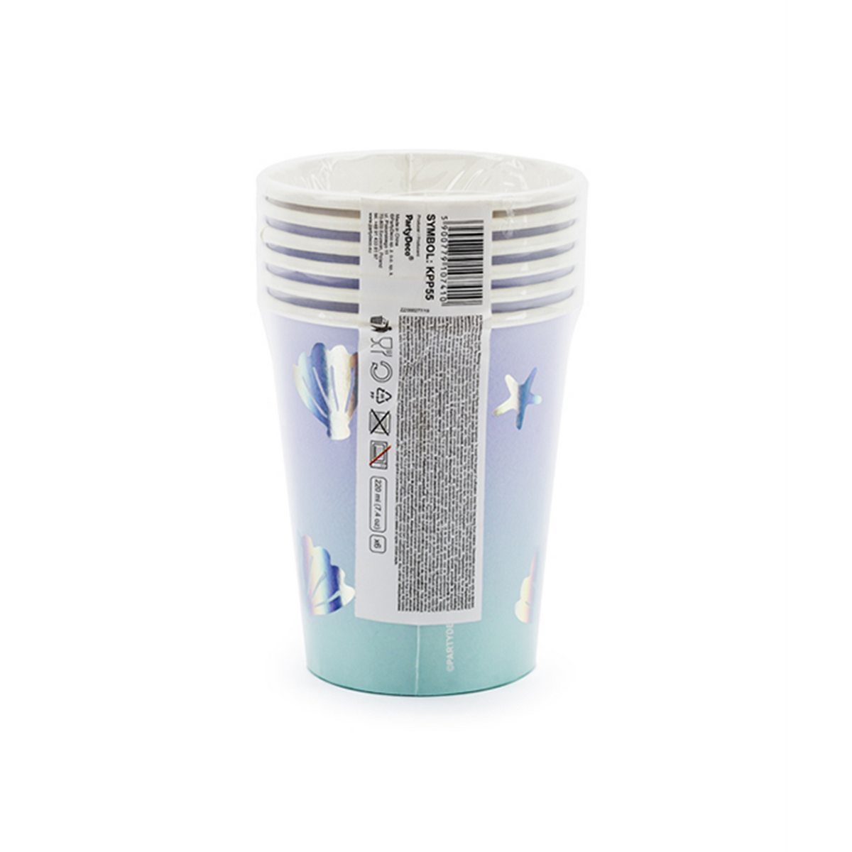 6 Pappbecher Trend - 220ml - Sea Live