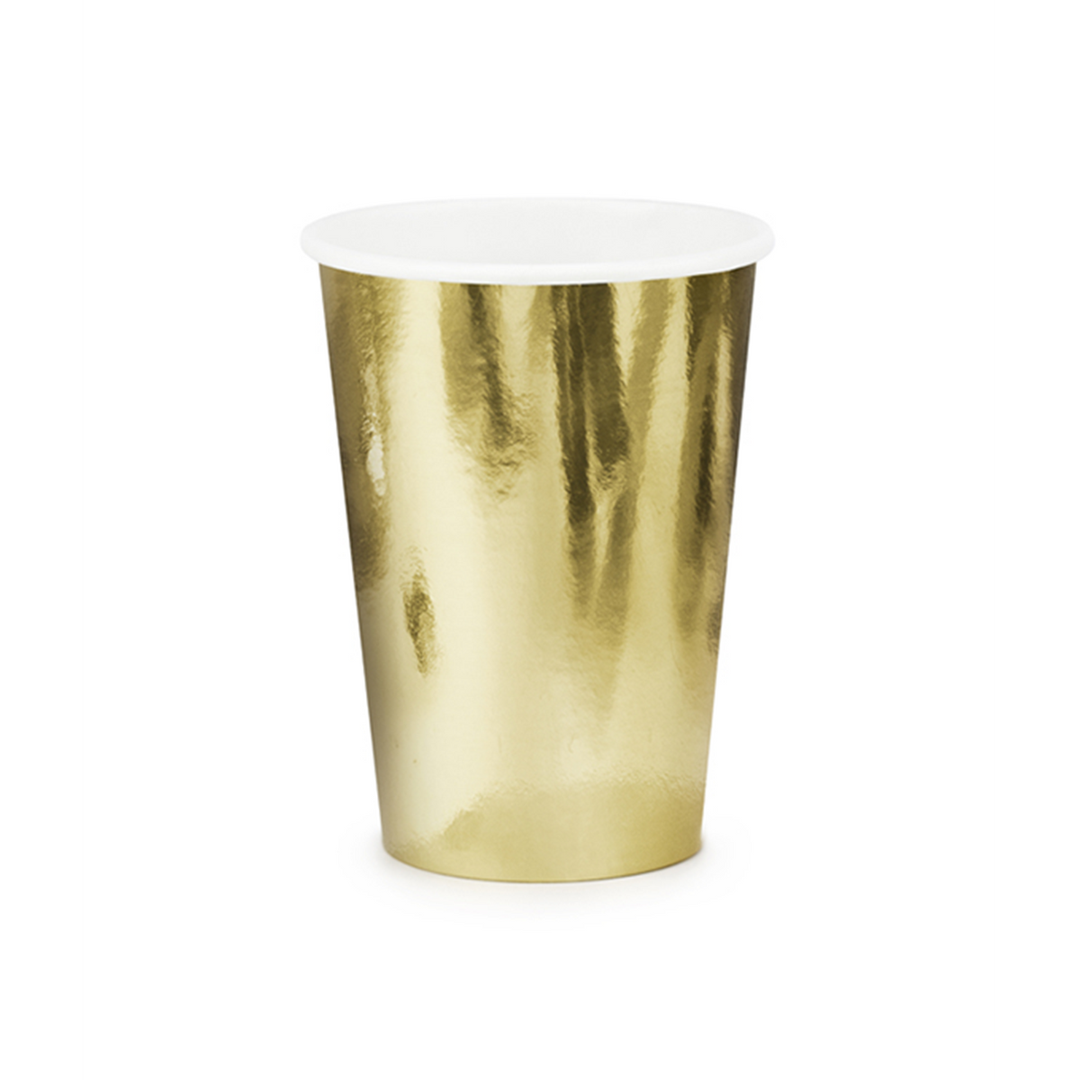 6 Pappbecher Trend - 220ml - Gold