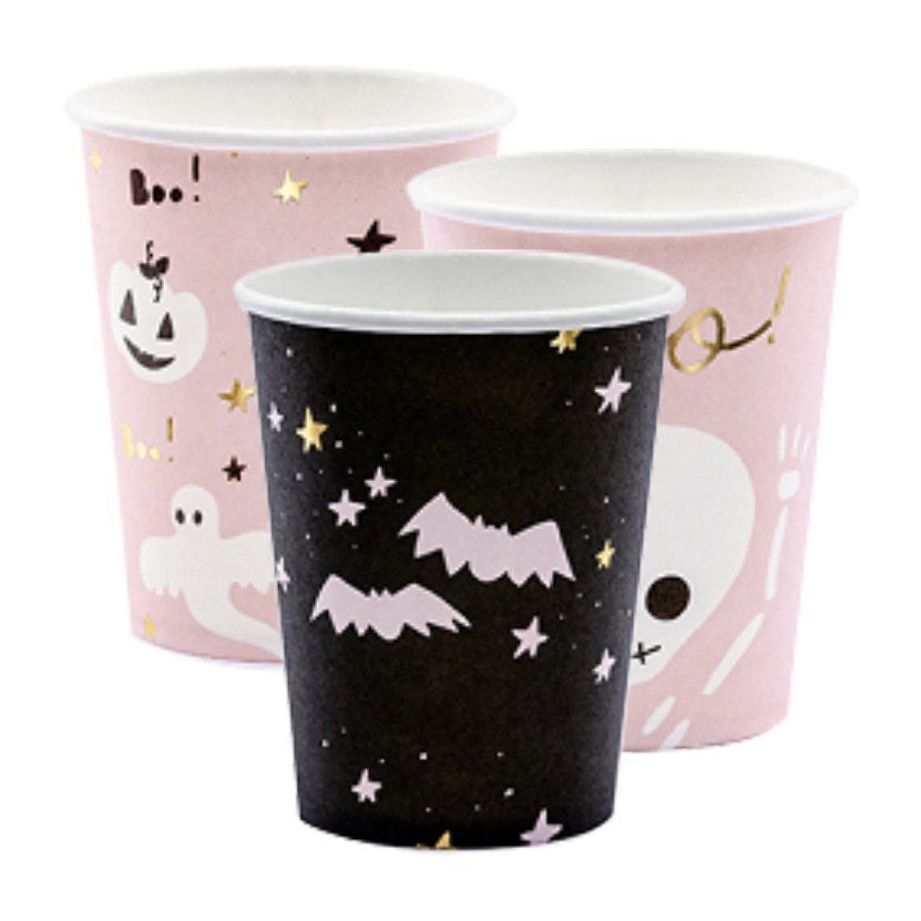 6 Pappbecher Trend - 220ml - Boo