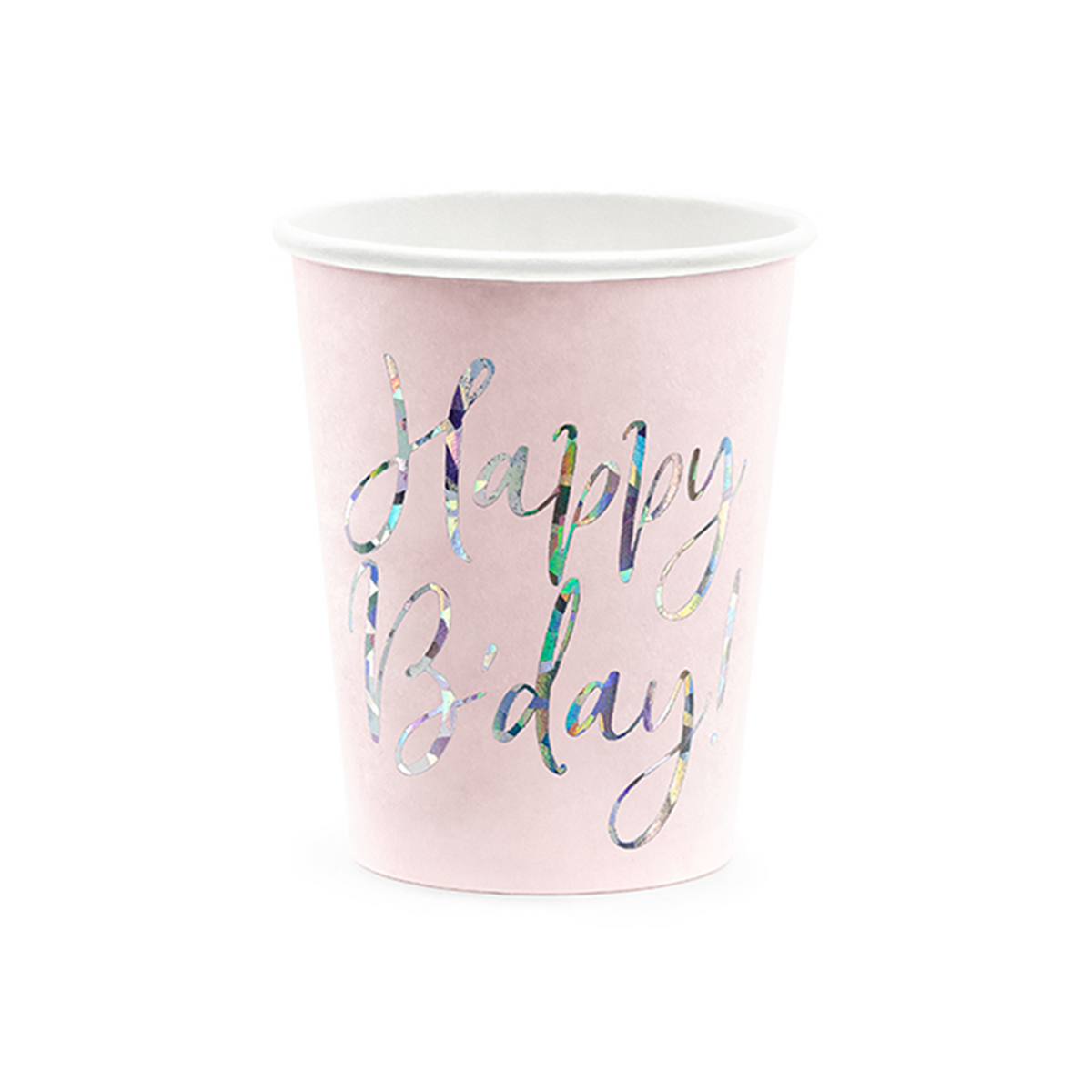 6 Pappbecher Trend - 220ml - Happy Birthday Shine