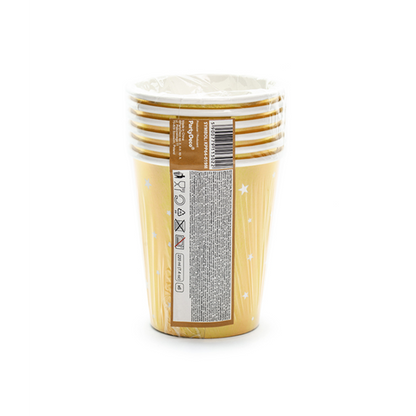 6 Pappbecher Trend - 220ml - Happy New Year