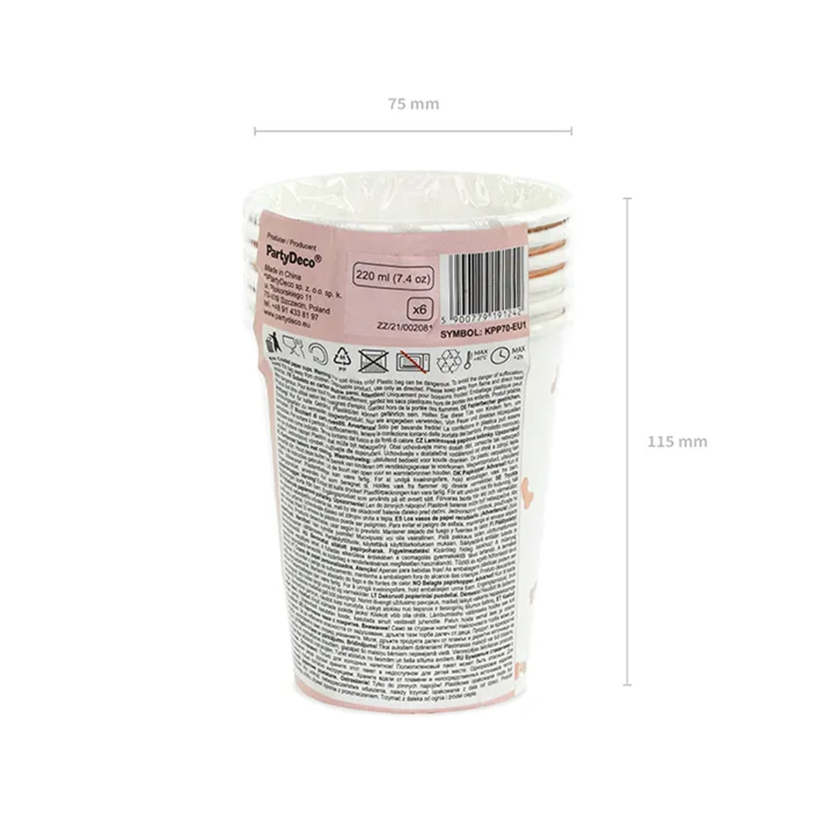 6 Pappbecher - 220ml - Same penis forever - Mix