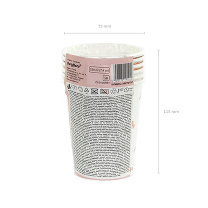 6 Pappbecher - 220ml - Same penis forever - Mix