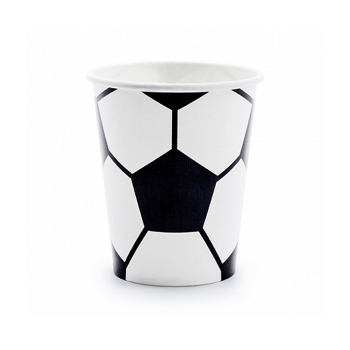 6 Pappbecher Trend - 220ml - Football
