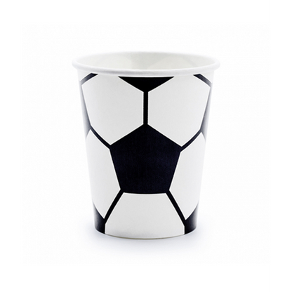 6 Pappbecher Trend - 220ml - Football