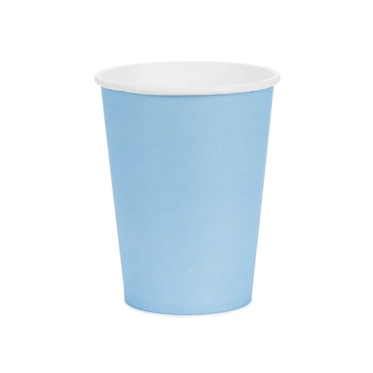6 Pappbecher  - Hellblau - 250ml