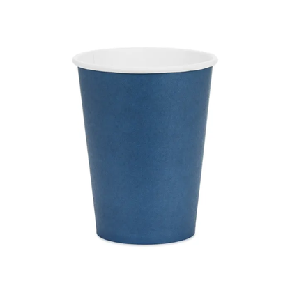 6 Pappbecher  - Dunkelblau - 250ml