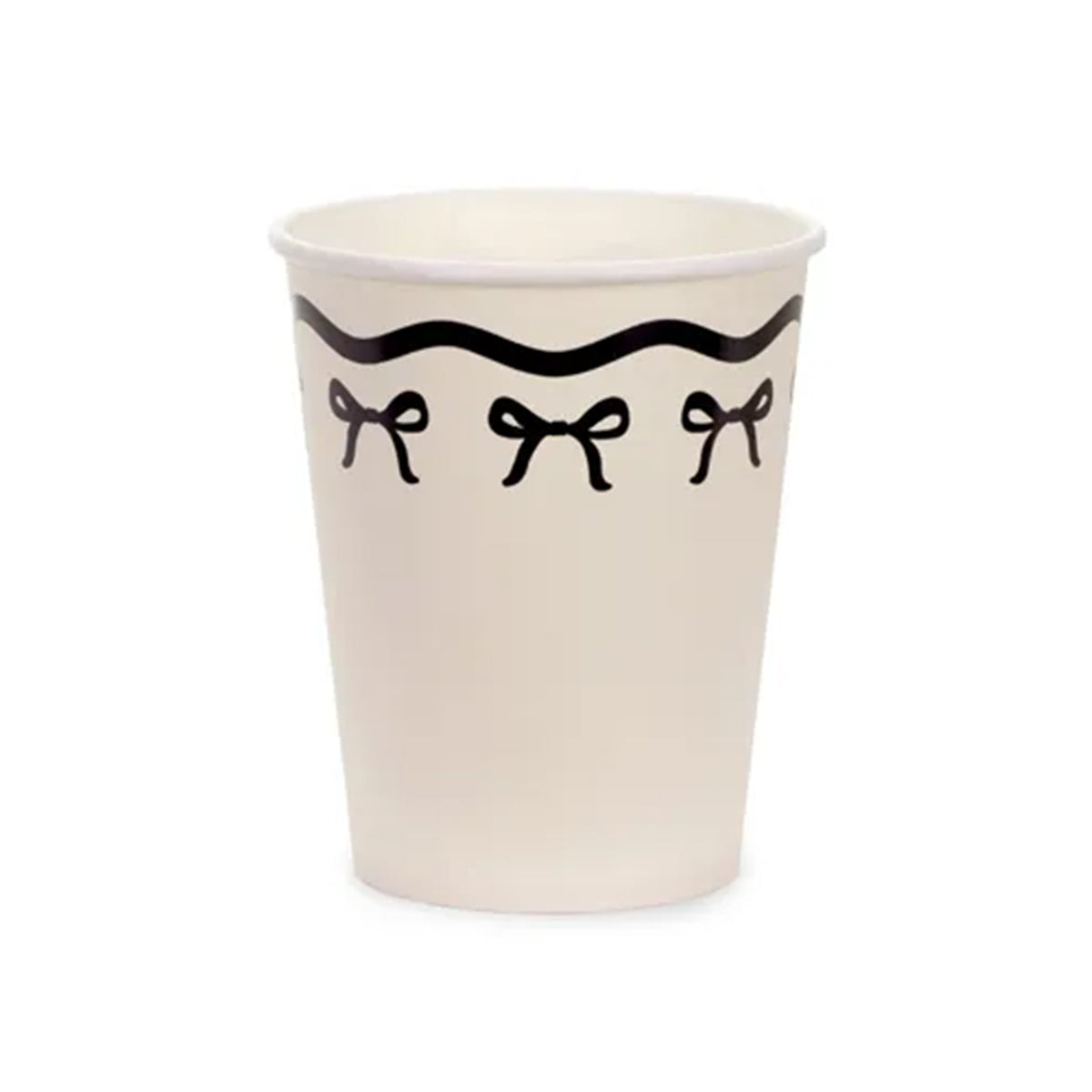 6 Pappbecher - 220ml - Schleifen