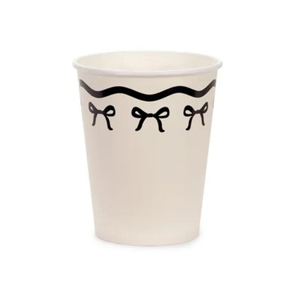 6 Pappbecher - 220ml - Schleifen