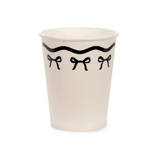 6 Pappbecher - 220ml - Schleifen