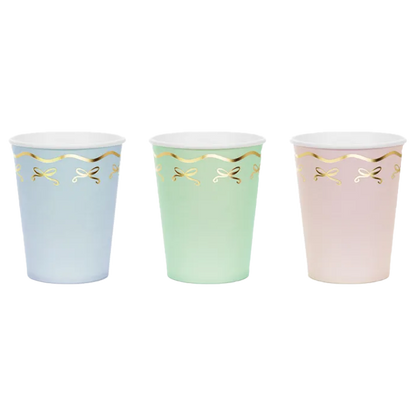 6 Pappbecher - 220ml - Bows