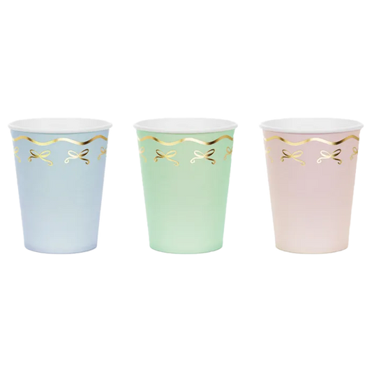 6 Pappbecher - 220ml - Bows