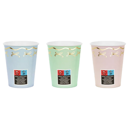 6 Pappbecher - 220ml - Bows
