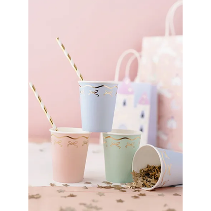 6 Pappbecher - 220ml - Bows