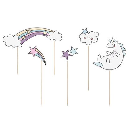5 Cake Topper - Unicorn